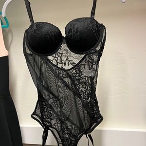 Black lingerie teddy